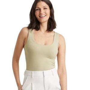 A New Day Women's Slim Fit Seamless Light Green Tank Top